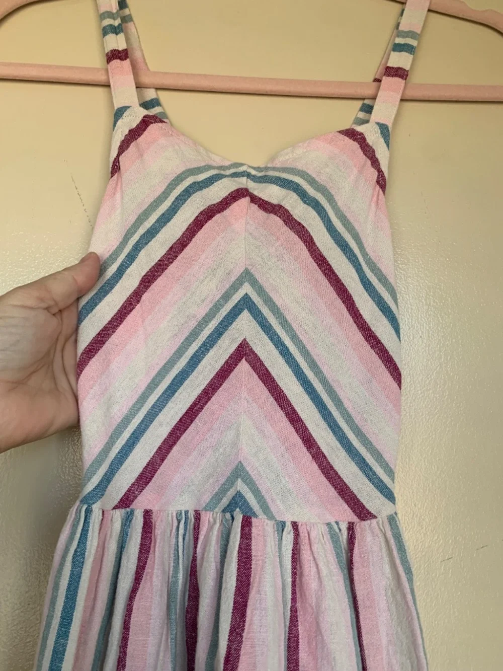 Carters Linen Blend Striped Sundress Girls 10 Beach Summer School Travel Dress